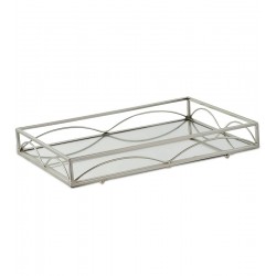 Bandeja 39cm Comprimento Por 28,5cm Largura Retangular Geometric Espelhada